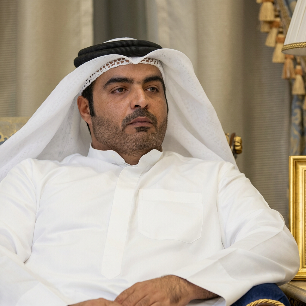 His Excellency Salem Abdulla Hamad Rashid Al Shamsi seated portrait